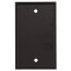 1-Gang No Device Blank Wallplate, Box Mount, Thermoset Plastic (Brown)
