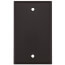 1-Gang No Device Blank Wallplate, Box Mount, Thermoset Plastic (Brown)