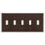 5-Gang Electrical Wall Plate, Toggle Switch (Brown)