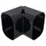 3.75" 90-Degree Slimduct Vertical Elbow (Black)