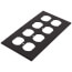 4-Gang Electrical Wall Plate, Duplex Receptacle (Brown)
