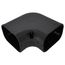 3.75" 90-Degree Slimduct Flat Elbow (Black)