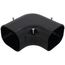 2.75" Slimduct 90-Degree Flat Elbow - SK-77-K (Black)