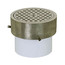 6" Solvent Weld On-Grade Adjustable Cleanout, PVC, Nickel Bronze