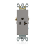20A Decora Plus Single Receptacle/outlet, Commercial Grade, Self-grounding (Gray)