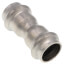 1/2" ProPress 304 Stainless Coupling w/ FKM Seal - w/ Stop (P x P)