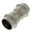 1-1/2" ProPress 304 Stainless Coupling w/ FKM Seal - w/ Stop (P x P)