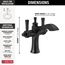 Dorval Two Handle Single Hole Monoblock Bathroom Faucet, 1.2 GPM (Matte Black), 856-BL-DST
