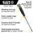 Color-Coded Screwdriver Set (Phillips, Cabinet, Keystone, Demolition, Square, and Slotted) (14-Piece)