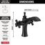 Dorval Two Handle Single Hole Monoblock Bathroom Faucet, 1.2 GPM (Matte Black), 857-BL-DST