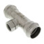 1" x 1" x 1/2" ProPress 304 Stainless Reducing Tee w/ FKM Seal (P x P x FNPT)
