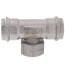 1-1/4" x 1-1/4" x 1" ProPress 304 Stainless Reducing Tee w/ FKM Seal (P x P x FNPT)