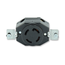 30A, 120/208V 3-Phase Y, NEMA Non-NEMA, 4P, 4W, Flush Mtg Locking Receptacle, Non-Grounding (Black)