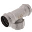 4" x 4" x 1" ProPress 304 Stainless Reducing XL-S Tee w/ FKM Seal (PxPxFNPT)