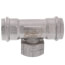 4" x 4" x 1" ProPress 304 Stainless Reducing XL-S Tee w/ FKM Seal (PxPxFNPT)