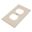 1-Gang Electrical Wall Plate, Duplex Receptacle (Ivory)
