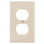 1-Gang Electrical Wall Plate, Duplex Receptacle (Ivory)