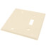 2-Gang Electrical Wall Plate Combo, 1 Blank & 1 Toggle Switch, Box Mount (Ivory)