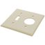 2-Gang Electrical Wall Plate Combo, 1 Toggle & 1 Single 1.406" Hole, Device Mount (Ivory)