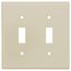 2-Gang Electrical Wall Plate, Toggle Switch (Ivory)