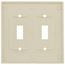 2-Gang Electrical Wall Plate, Toggle Switch (Ivory)