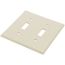 2-Gang Electrical Wall Plate, Toggle Switch (Ivory)