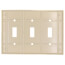 3-Gang Electrical Wall Plate, Toggle Switch (Ivory)