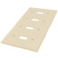 4-Gang Electrical Wall Plate, Toggle Switch (Ivory)
