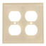 2-Gang Electrical Wall Plate, Duplex Receptacle (Ivory)