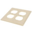 2-Gang Electrical Wall Plate, Duplex Receptacle (Ivory)