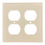 2-Gang Electrical Wall Plate, Duplex Receptacle (Ivory)