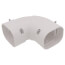 2.75" 45-Degree to 90-Degree Adjustable Slimduct Flat Elbow (White)