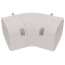 2.75" 45-Degree to 90-Degree Adjustable Slimduct Flat Elbow (White)