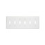 6-Gang Electrical Wall Plate, Toggle Switch (Ivory)