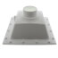 4" SquareMax PVC Floor Sink w/ Nickel Bronze Ring & Strainer