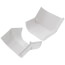 3.75" 45° Slimduct Vertical Elbow (White)