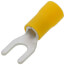 Insulated Spade Solderless Terminal, 12-10 AWG, Stud #10 (50 Pack)