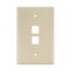 Midsize Single-Gang Quickport, Wallplate, 2-port (Ivory)