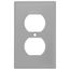 1-Gang Electrical Wall Plate, Duplex Receptacle (Grey)