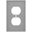 1-Gang Electrical Wall Plate, Duplex Receptacle (Grey)