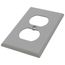 1-Gang Electrical Wall Plate, Duplex Receptacle (Grey)