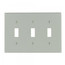 3-Gang Electrical Wall Plate, Toggle Switch (Grey)