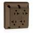 20A 4-in-1 Quadruplex Receptacle/outlet, Hospital Grade (Brown)