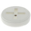 3-1/2" Slotted Polypro Flush Plug w/ Threaded Brass Insert