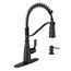 Nolia Matte Black 1 Handle High Arc Pulldown Kitchen Faucet, 87886BL