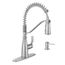 Nolia Spot Resist Stainless 1 Handle High Arc Pulldown Kitchen Faucet, 87886SRS