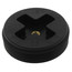 2" Slotted ABS Flush Plug w/ Threaded Brass Insert