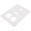 3-Gang Electrical Wall Plate, Combo, 2 Toggle Switches & 1 Duplex (White)