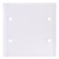 2-Gang No Device Blank Wall Plate, Box Mount (White)