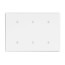 3-Gang No Device Blank Wall Plate, Strap Mount (White)